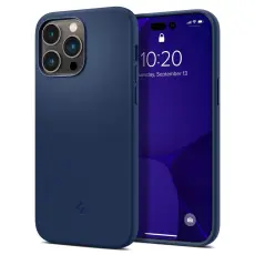 Spigen iPhone 14 Pro Max Skal Silicone Fit Mag MagSafe Navy Blue