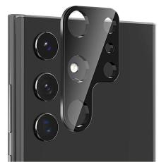 Samsung S22 Ultra Linsskydd I H&auml;rdat Glas - Svart