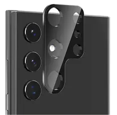 Samsung S22 Ultra Linsskydd I H&auml;rdat Glas - Svart