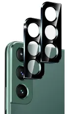 [2-Pack] Samsung S21/S21 Plus Linsskydd I H&auml;rdat Glas - Svart