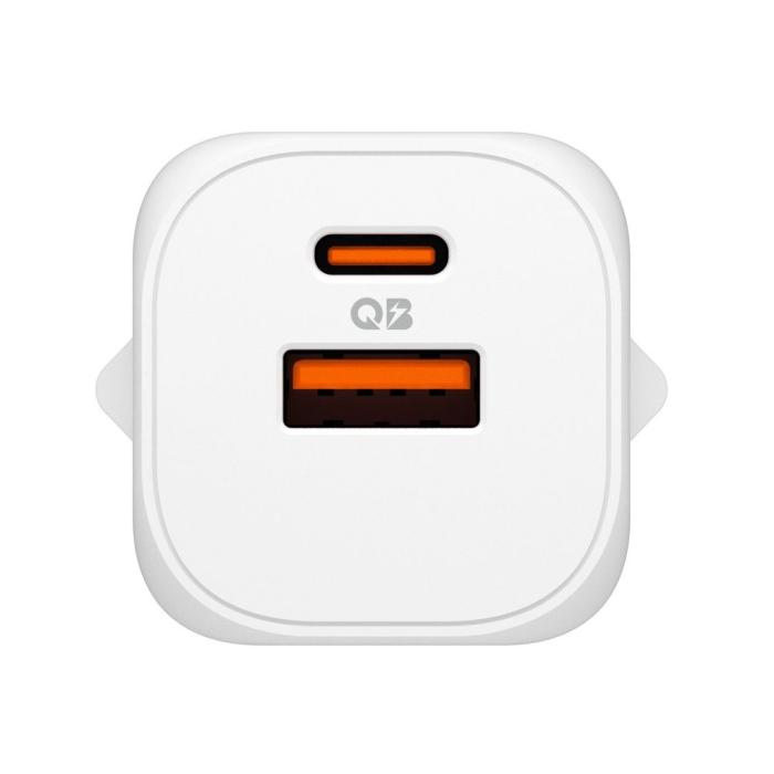 Bild 2, Spigen 35W Väggladdare USB-C / USB-A Essential Vit