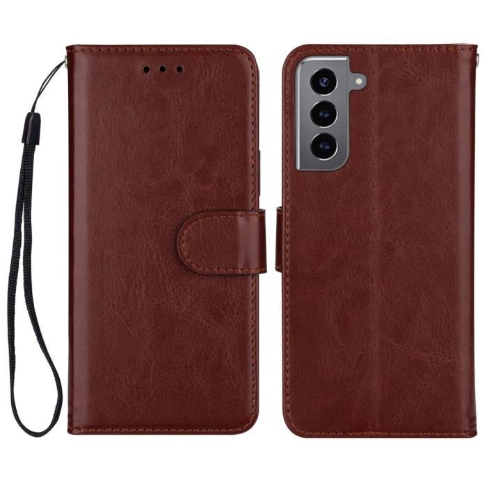 Bild 1, Samsung Galaxy S22 Plus Fodral Solid Crazy Horse Brun