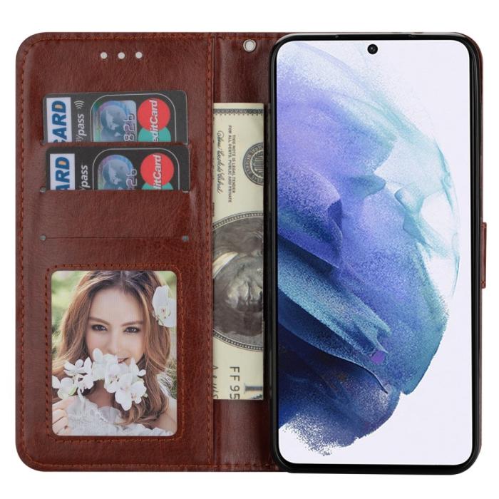 Bild 4, Samsung Galaxy S22 Plus Fodral Solid Crazy Horse Brun