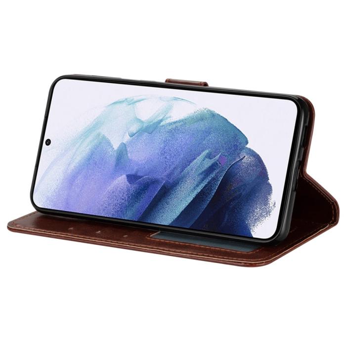 Bild 5, Samsung Galaxy S22 Plus Fodral Solid Crazy Horse Brun