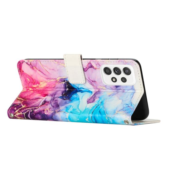 Bild 3, Samsung Galaxy A23 5G Fodral Marmor Blå/Lila