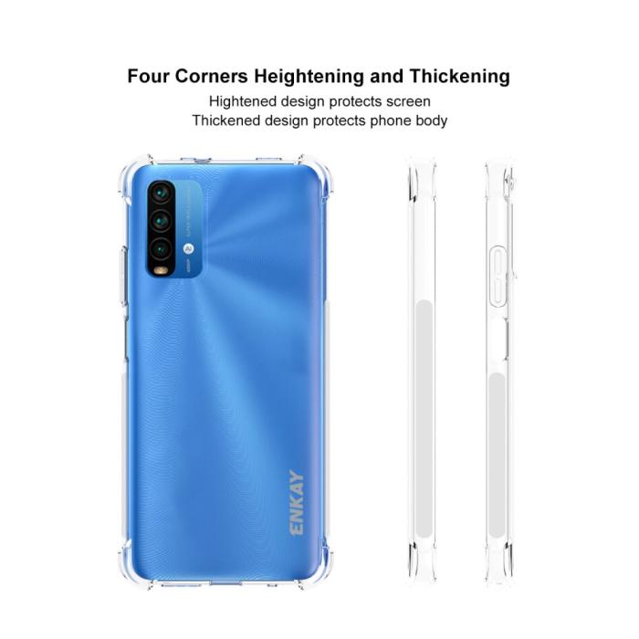 Bild 2, Xiaomi Redmi 9T - ENKAY Shockproof TPU Skal - Transparent
