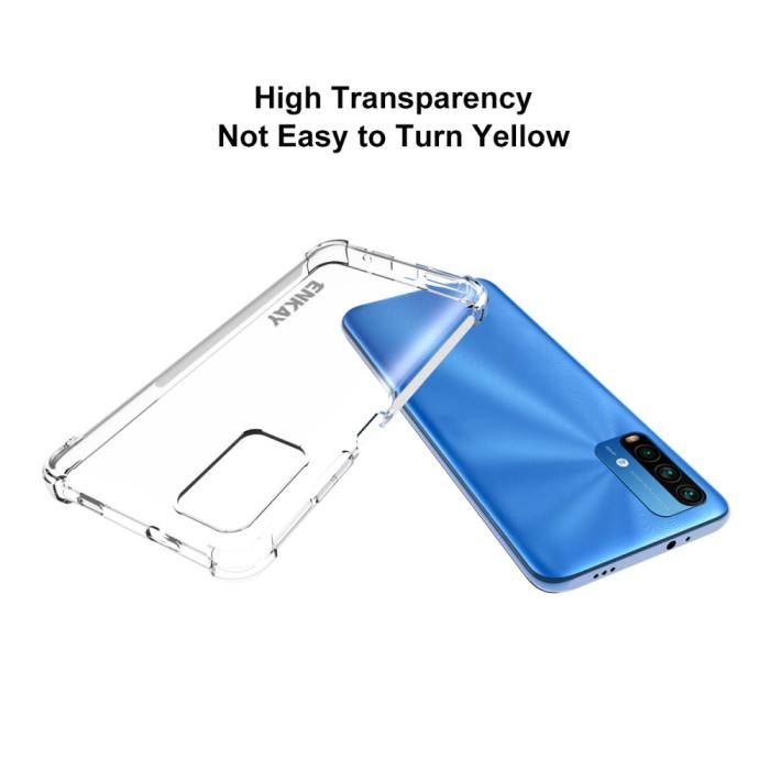 Bild 5, Xiaomi Redmi 9T - ENKAY Shockproof TPU Skal - Transparent