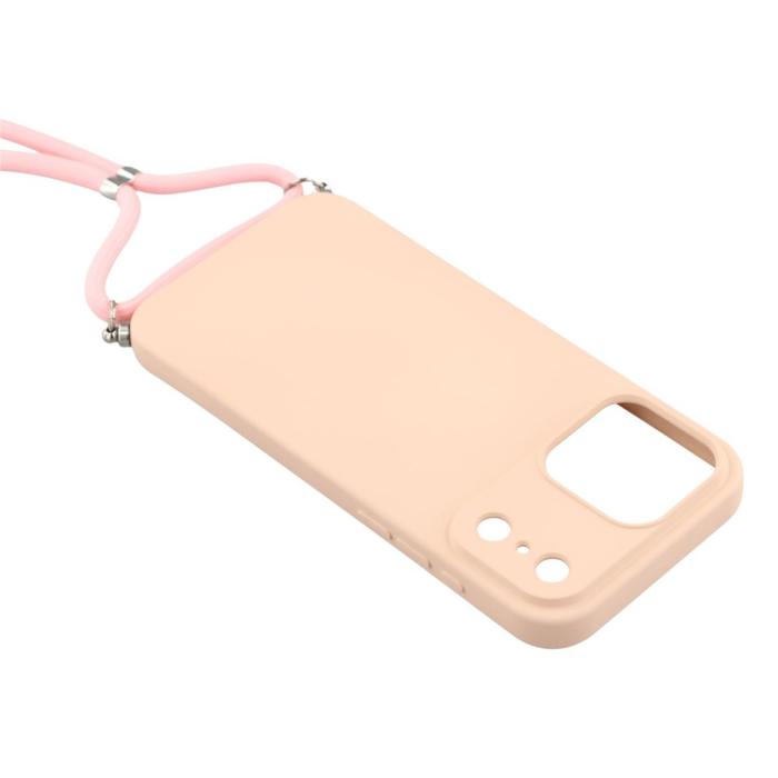 Bild 4, iPhone 17 Pro Skal Med Mobilsnöre TPU Rosa
