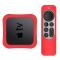 Apple TV 4K 2021 Silikonskal För Kontroll  Box - Röd