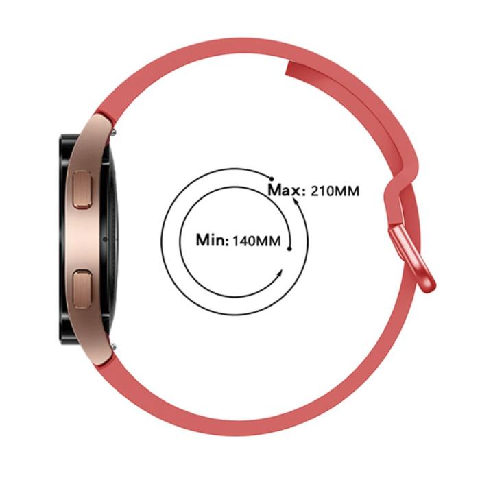 Bild 5, Silikon Armband För Galaxy Watch 4/5/5 Pro/6/7/FE Röd