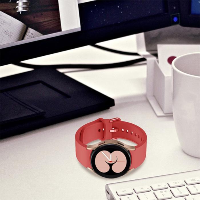 Bild 6, Silikon Armband För Galaxy Watch 4/5/5 Pro/6/7/FE Röd