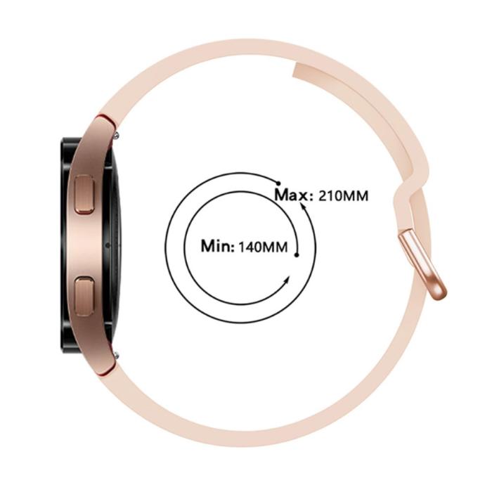 Bild 5, Silikon Armband För Galaxy Watch 4/5/5 Pro/6/7/FE Ljus Rosa