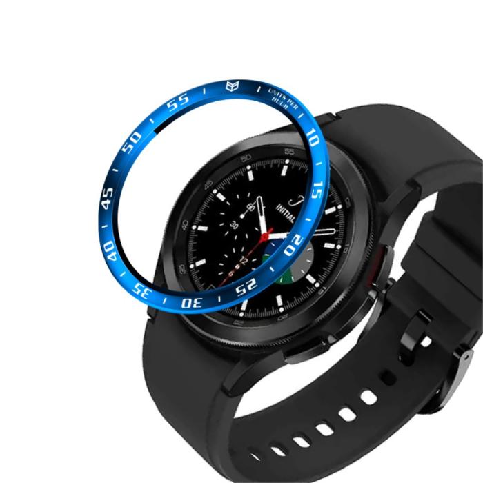 Bild 1, Bezel Skyddande Ring Galaxy Watch4 Classic 46mm - Blå/Vit