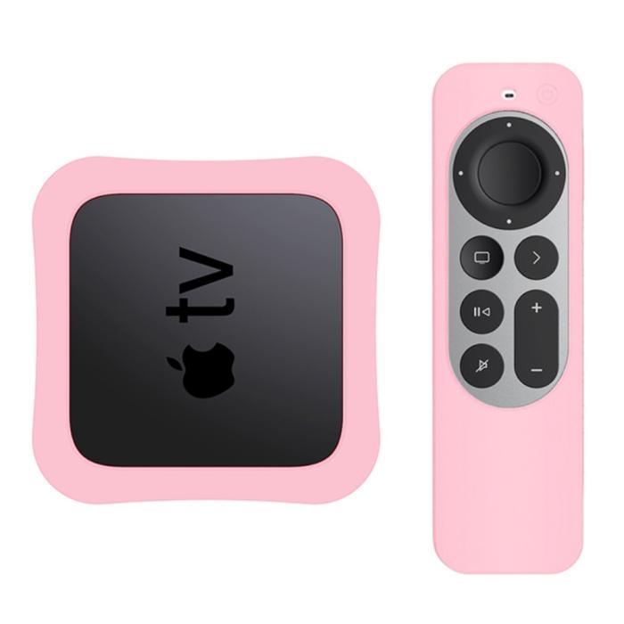 Bild 1, Apple TV 4K 2021 Silikonskal För Kontroll  Box - Ljus Rosa
