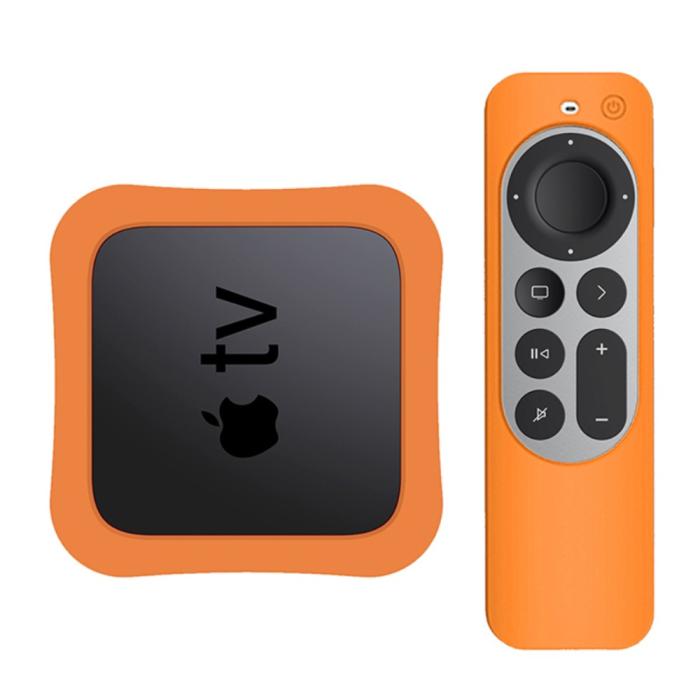 Bild 1, Apple TV 4K 2021 Silikonskal För Kontroll  Box - Orange