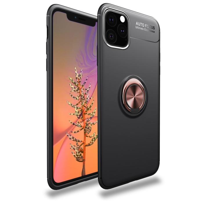 Bild 1, iPhone 11 - Ring Skal - Funkar med magnethållare - Svart/Rosé