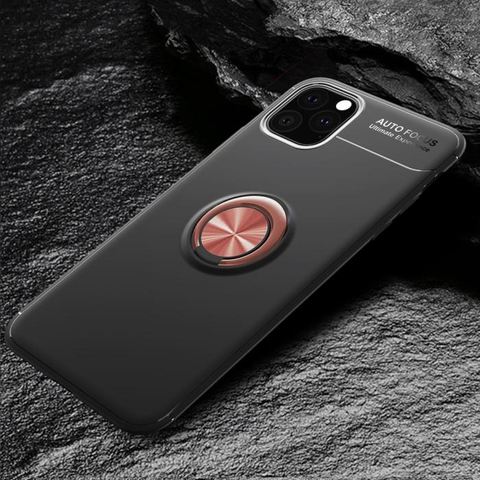 Bild 3, iPhone 11 - Ring Skal - Funkar med magnethållare - Svart/Rosé