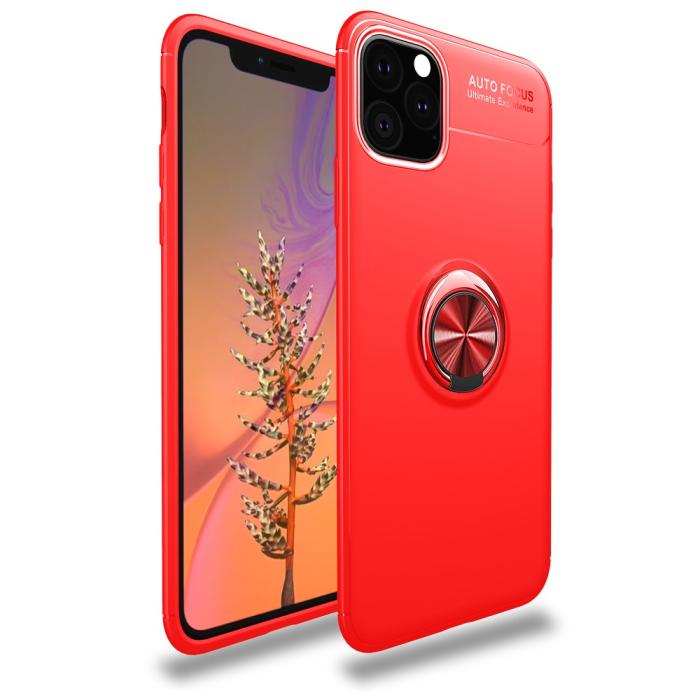 Bild 1, iPhone 11 - Ring Skal - Funkar med magnethållare - Röd