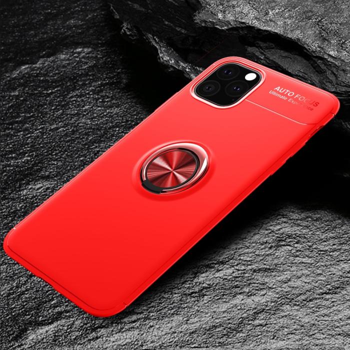 Bild 3, iPhone 11 - Ring Skal - Funkar med magnethållare - Röd