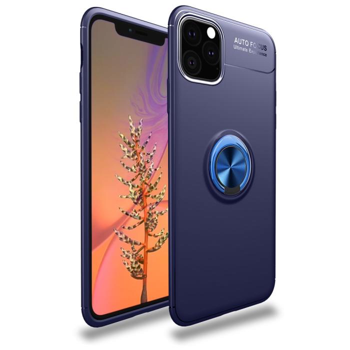 Bild 1, iPhone 11 - Ring Skal - Funkar med magnethållare - Blå