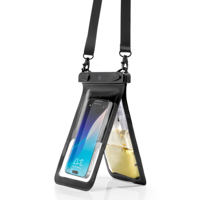 Bild 2, Spigen Universal Vattentät Väska Svart / Transparent