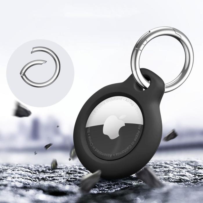Bild 6, Tech-Protect Apple AirTag 2/1 4-PACK Hållare Rough Svart
