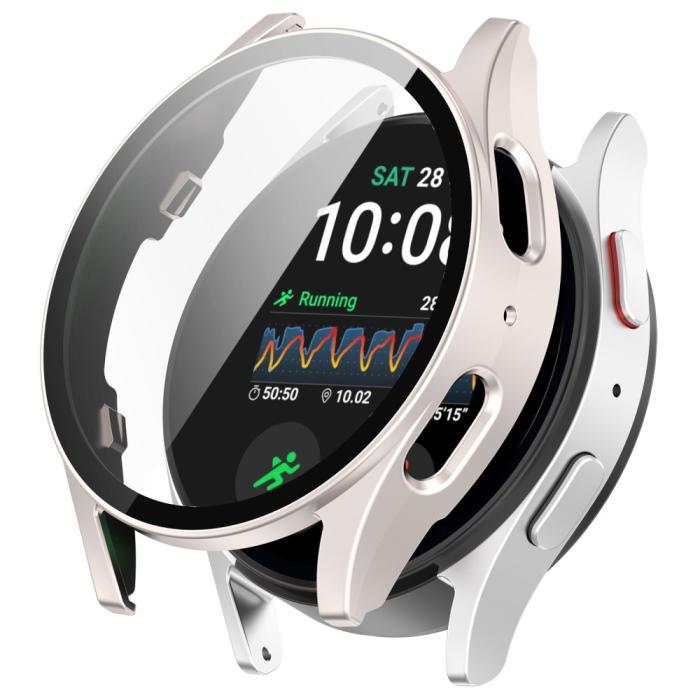 Bild 1, Galaxy Watch 7 40 mm Skal Med Skärmskydd Off White