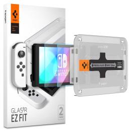 Spigen Nintendo Switch OLED Skärmskydd GLAS.tR "Ez Fit"