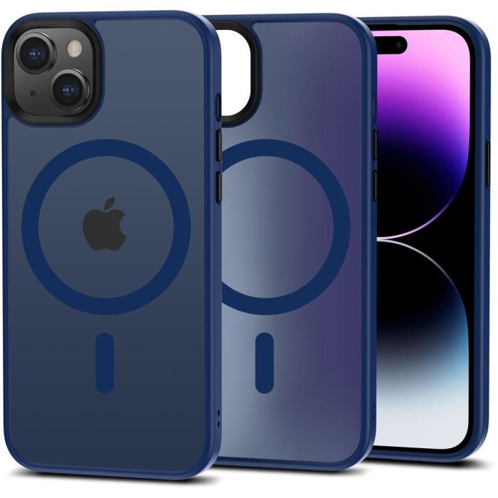 Bild 1, Tech-Protect iPhone 15 Plus Skal MagSafe MagMat Matt Blå