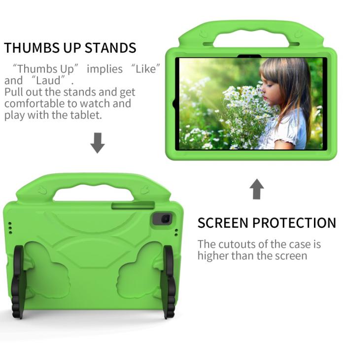 Bild 4, Samsung Galaxy Tab A8 10.5 2021 / A7 10.4 Skal Shockproof EVA Grön
