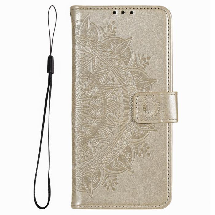 Bild 4, Motorola Moto G54 5G Fodral Mandala Läder Guld
