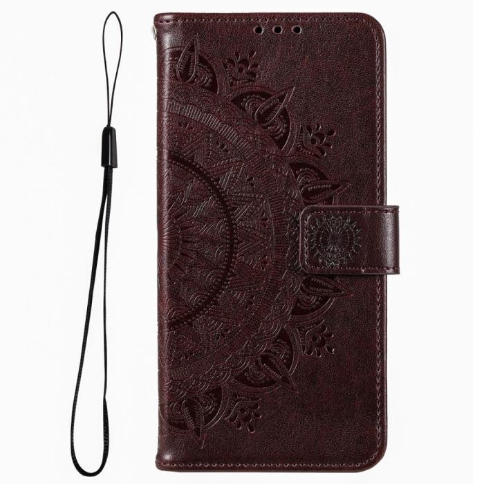 Bild 4, Motorola Moto G54 5G Fodral Mandala Läder Brun