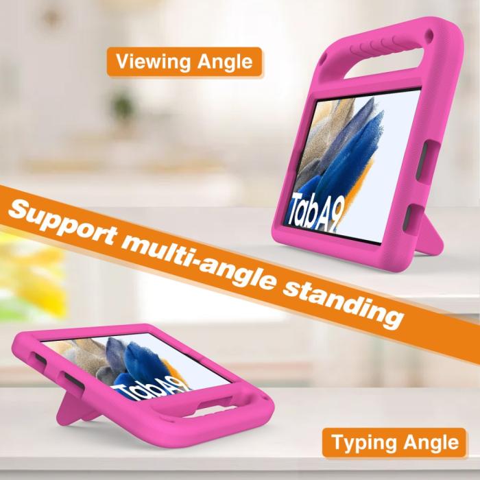 Bild 3, Samsung Galaxy Tab A9 Skal EVA Kickstand Rosa