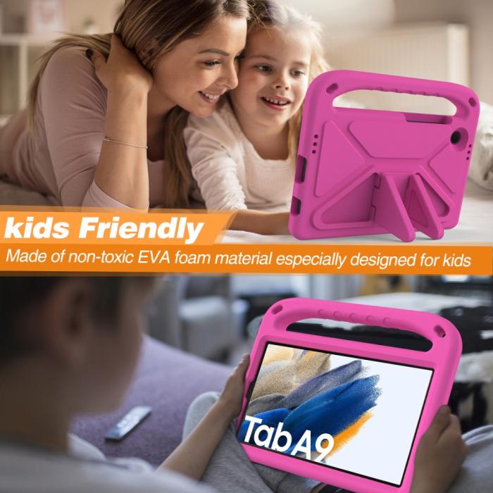 Bild 4, Samsung Galaxy Tab A9 Skal EVA Kickstand Rosa
