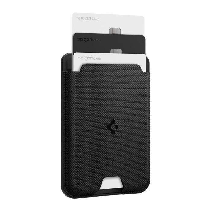 Bild 3, Spigen Magnetisk MagSafe Korthållare Urban Fit Wallet Svart