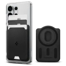 Spigen Magnetisk MagSafe Korth&aring;llare Urban Fit Wallet Svart
