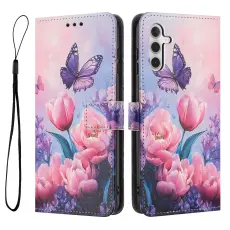 Samsung Galaxy A57 5G Fodral Med Tryck Rosa Blommor