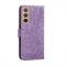 Samsung Galaxy S22 Fodral Flower Textur Lila