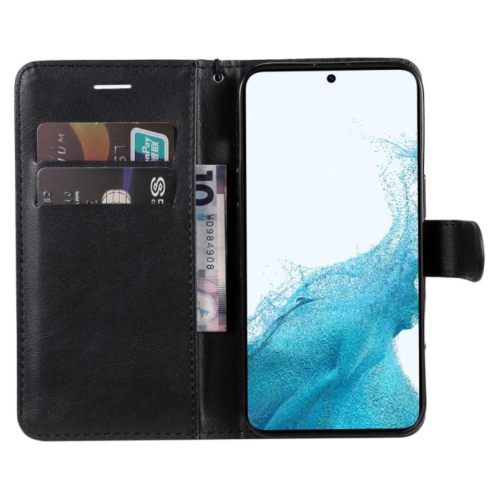 Bild 2, Samsung Galaxy S23 FE Fodral Solid Läder Svart