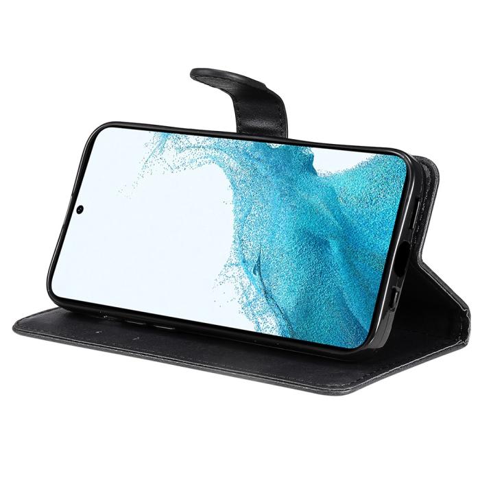 Bild 4, Samsung Galaxy S23 FE Fodral Solid Läder Svart