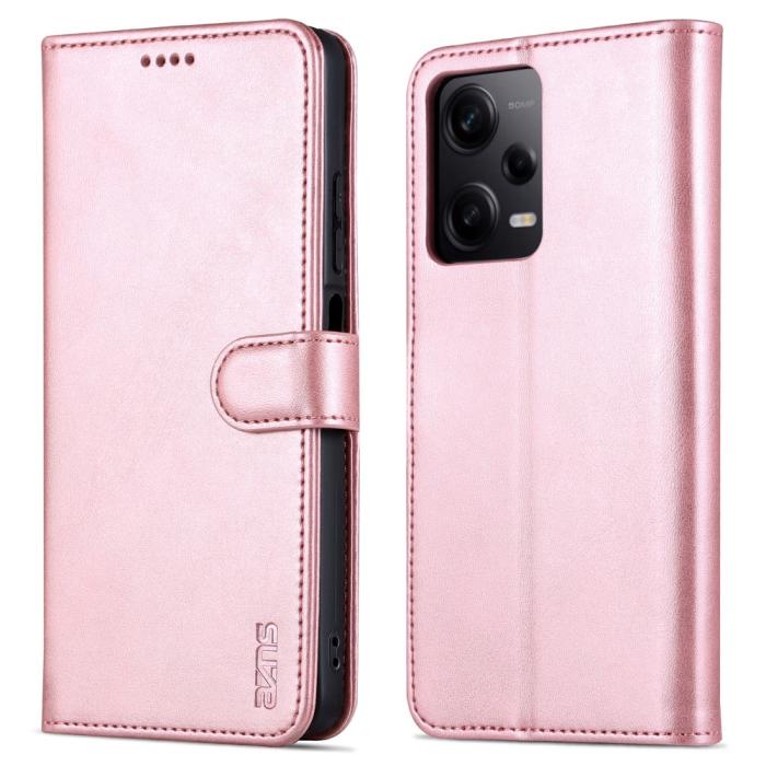 Bild 1, AZNS Xiaomi Redmi Note 12 Pro 5G Fodral Läder Roséguld