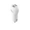GEAR Billaddare 2xUSB 2.4A MicroUSB Kabel 1m Vit