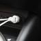 GEAR Billaddare 2xUSB 2.4A MicroUSB Kabel 1m Vit