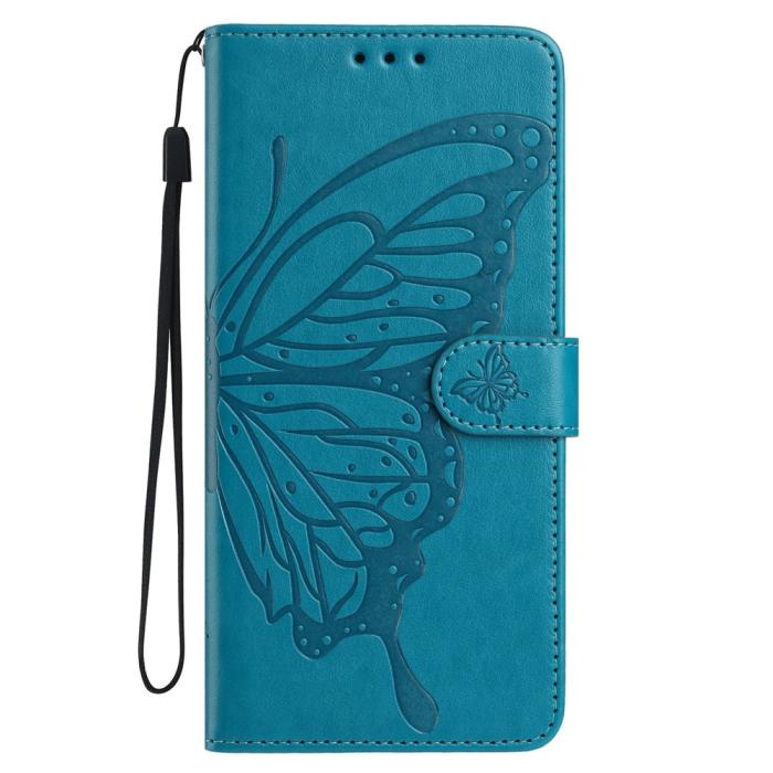 Bild 4, Samsung Galaxy S26 Ultra Fodral Fjäril Tryck Blå