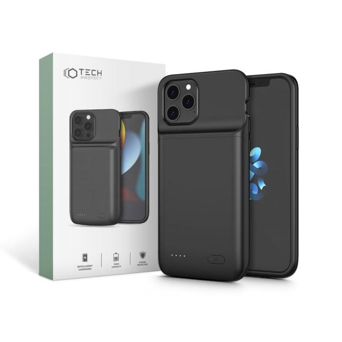 Bild 1, Tech-Protect 4800 mAh Powercase iPhone 12 / 12 Pro Svart