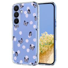 Samsung Galaxy S26 Plus Skal TPU Med Tryck Fj&auml;rilar / Blommor