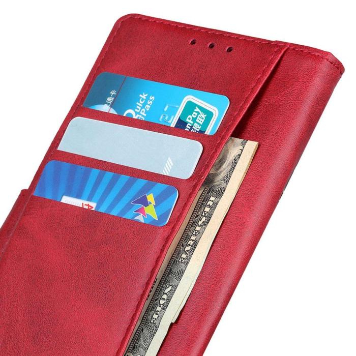 Bild 4, Samsung Galaxy S24 Ultra Fodral Läder Röd