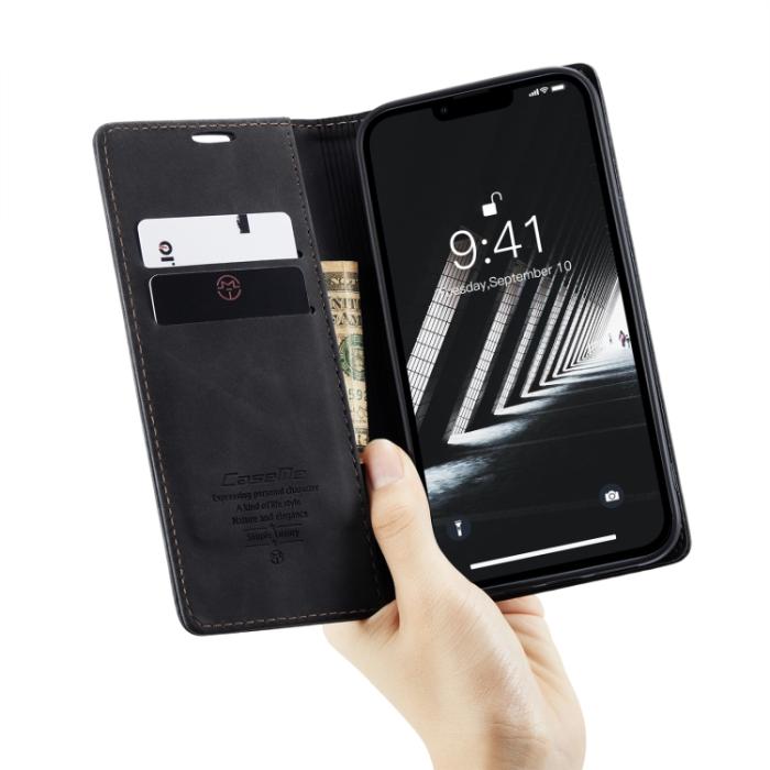 Bild 6, CASEME iPhone 14 Fodral Retro Flip Svart