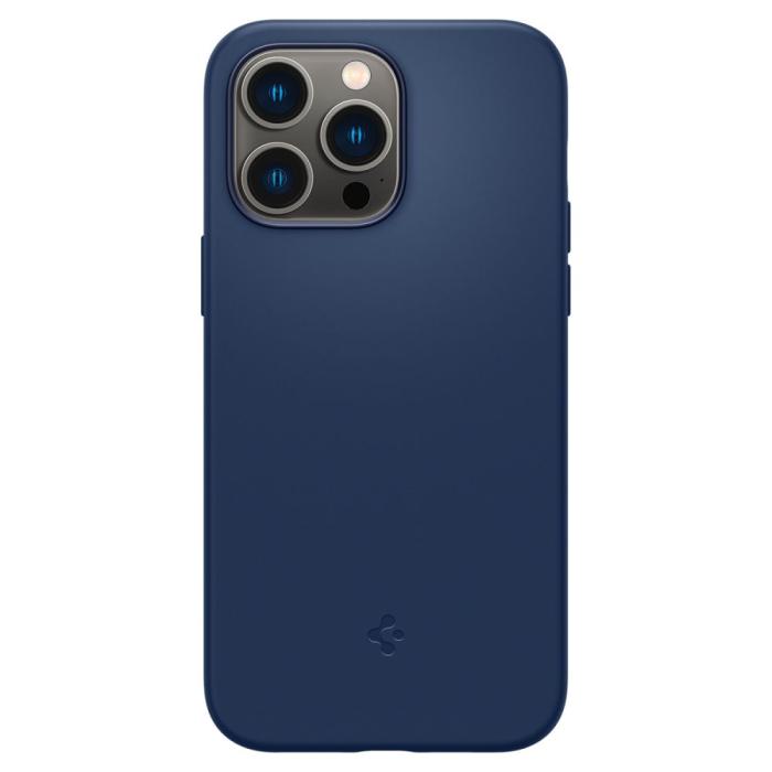 Bild 2, Spigen iPhone 14 Pro Max Skal Silicone Fit Mag MagSafe Navy Blue