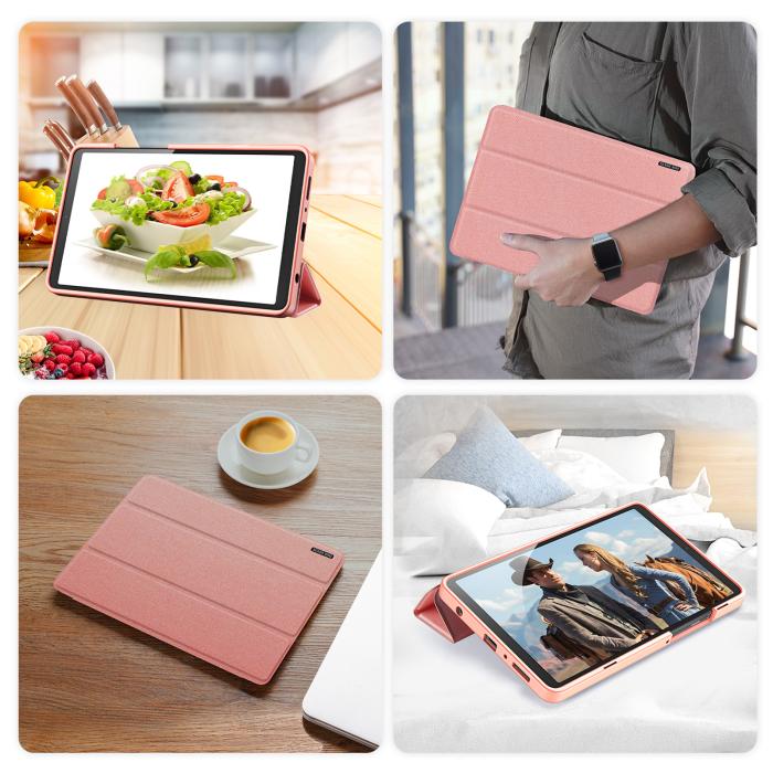 Bild 6, DUX DUCIS Galaxy Tab A11 / A9 Fodral DOMO Tri-Fold Rosa